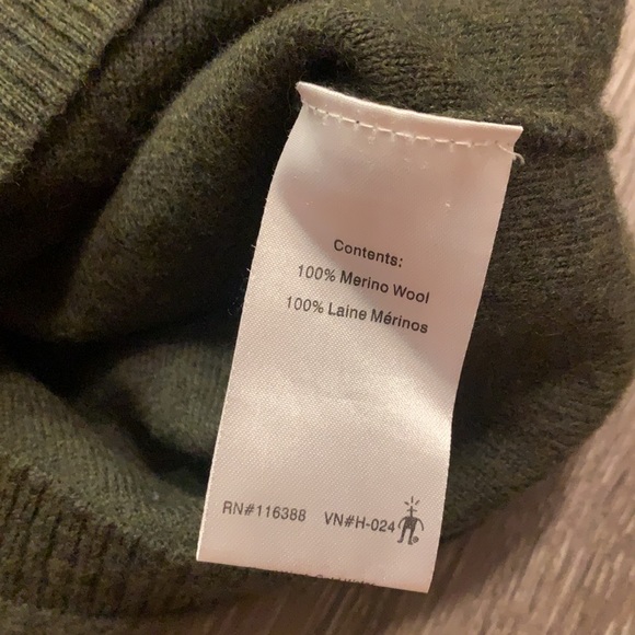 Forest Green Smartwool Quarter Zip Sweater medium - Picture 4 of 4